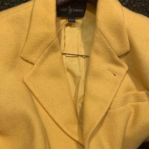 Gorgeous Ralph Lauren equestrian jacket size 12 wool yellow